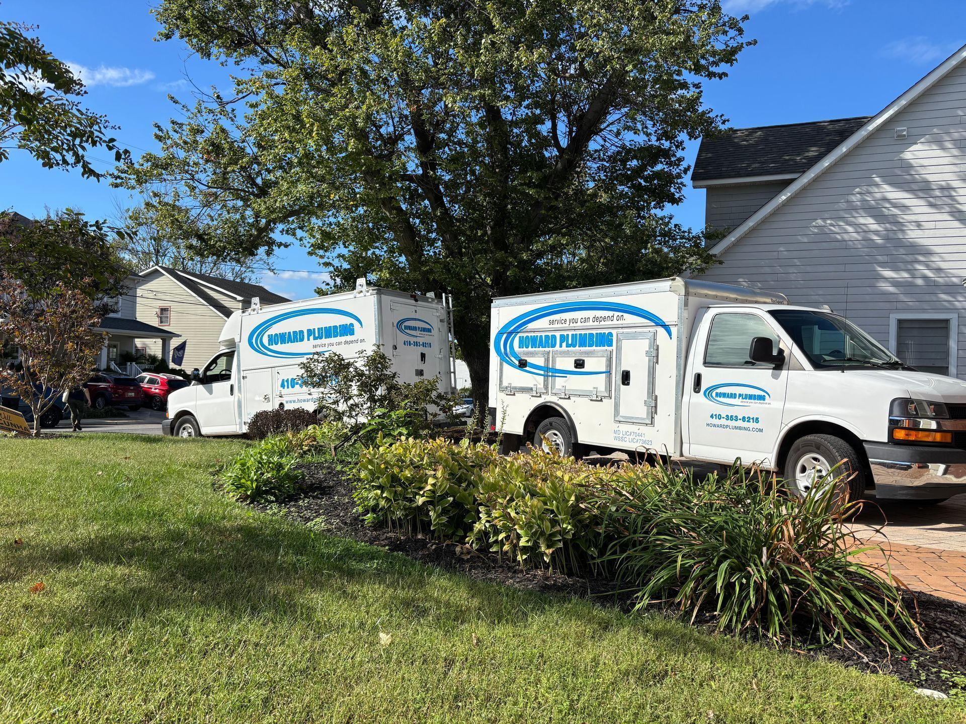 Howard Plumbing licensed plumber working on a residential install in Annapolis, Maryland